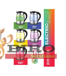 Fierbător de apă BROCK WK 2106 LL, 1.8L, LED & termostat, 2200W – Temperatură reglabilă